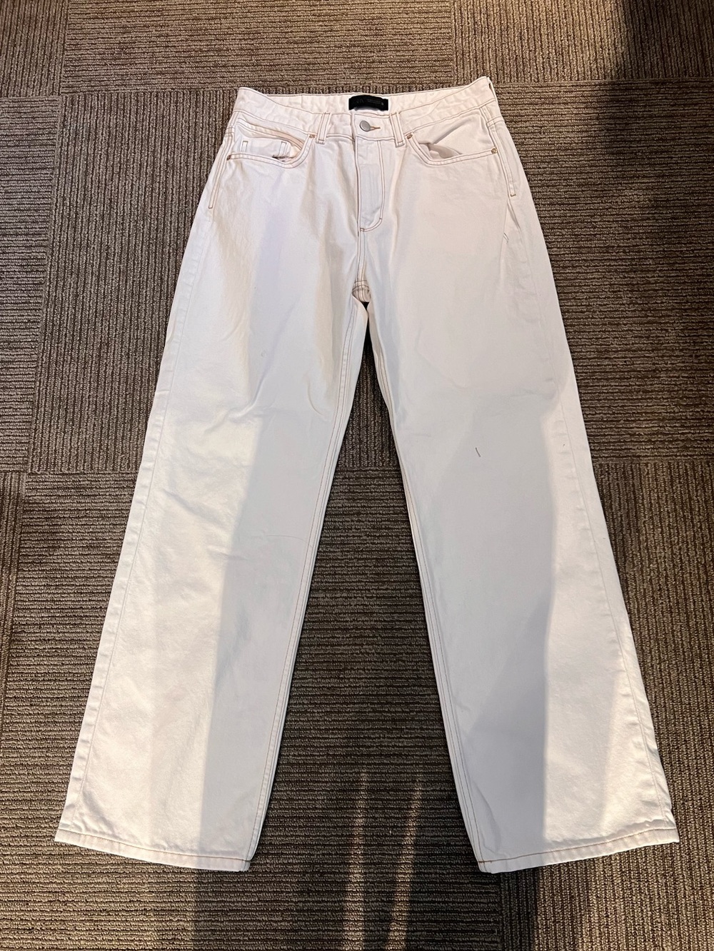 Zara Women's White Straight Jeans